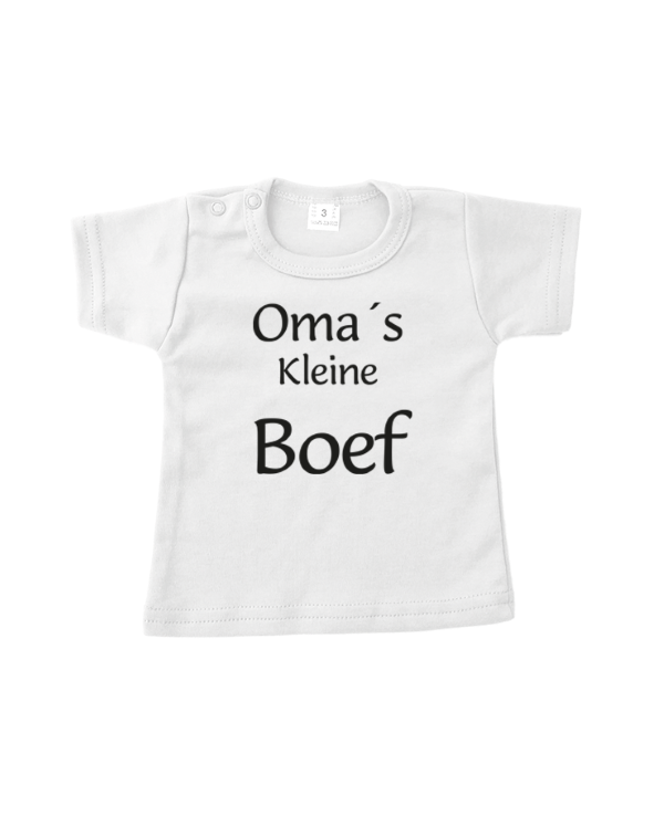 Werkloos Bouwen Opa Funny Tekst Kleding :: T-Shirts met tekst :: T-Shirt - Oma's Kleine Boef